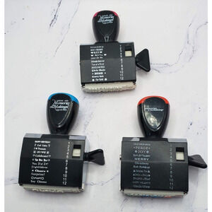Lot of 3 Memory in the Making 12 Word Sayings Sentiments Roller Stamps